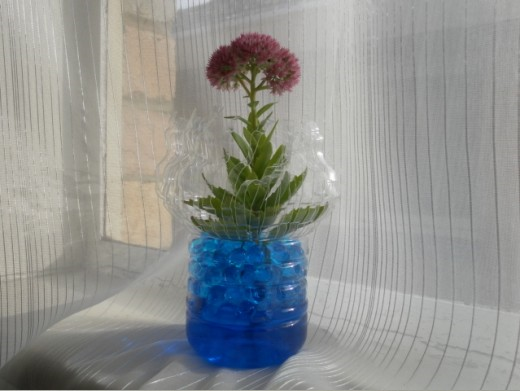 Soda Bottle crafts - A clear plastic vase looks stunning too
