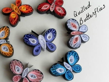 paper quilled butterflies