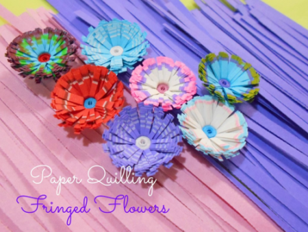 Paper Quilling Fringed Flowers