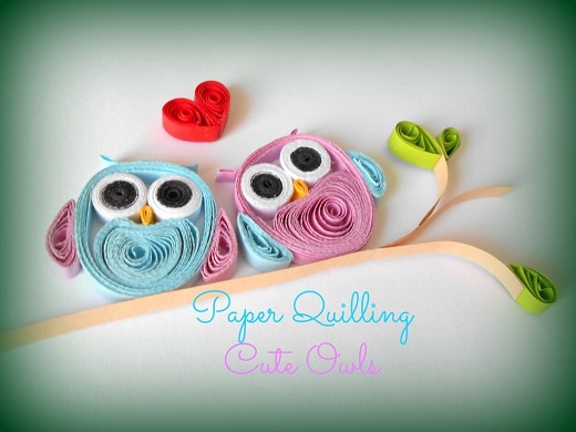 paper quilling cute owls