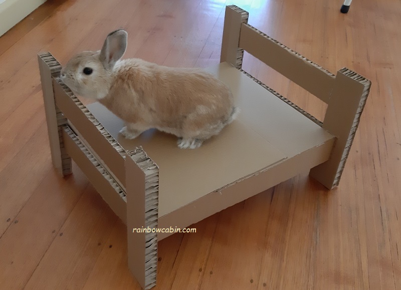 Bunny Bed made of cardboard