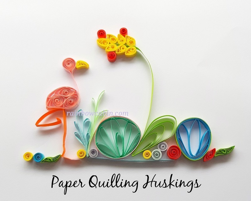 Paper Quilling Huskings How To Make Huskings Flowers And Designs Rainbow Cabin