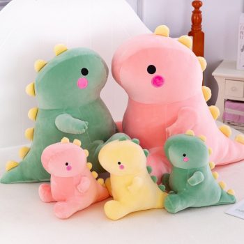 pink dino plush