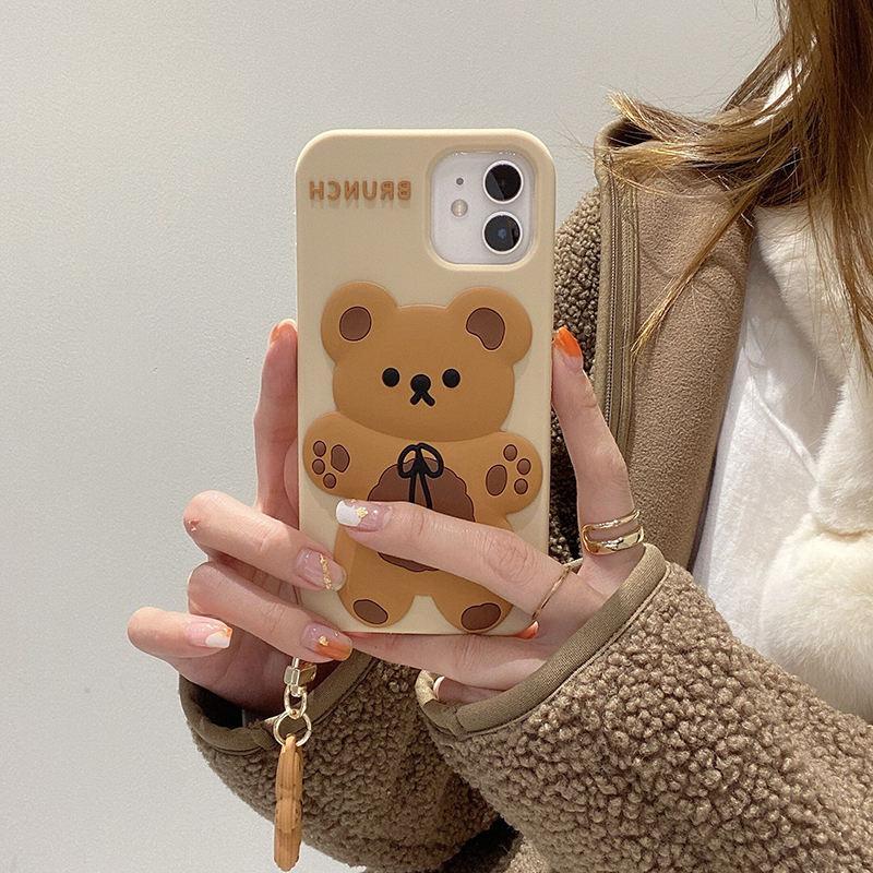 Chocolate Brown Bear iPhone Case