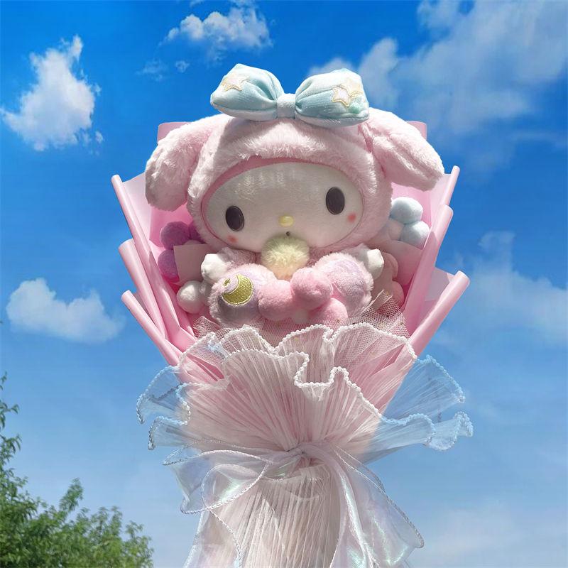 My Melody Stuffed Animal Gift Set with Rainbow Dress