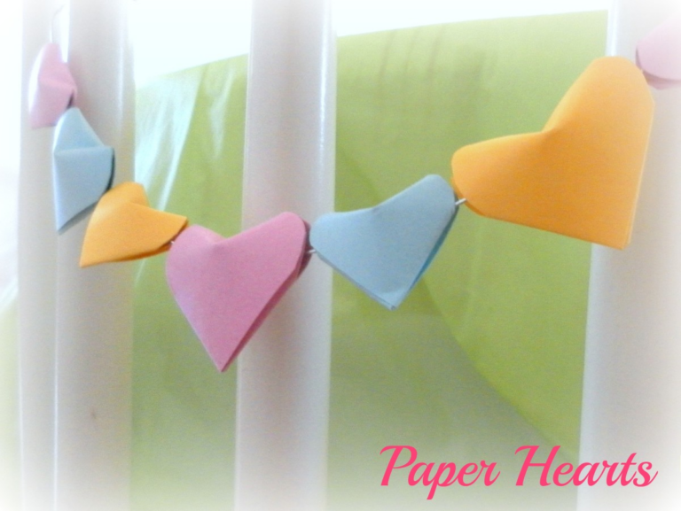 Paper Strip Folding and Origami: How to Make 3D Paper Hearts