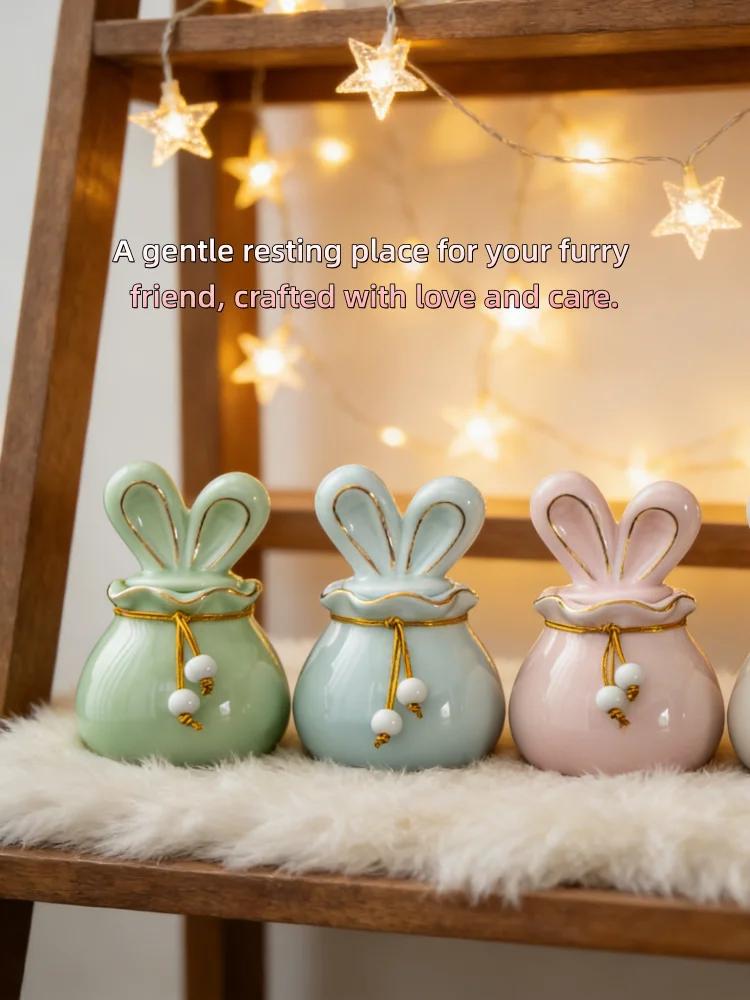 Pet Memorial Mini Bunny Urn for Pet Ashes