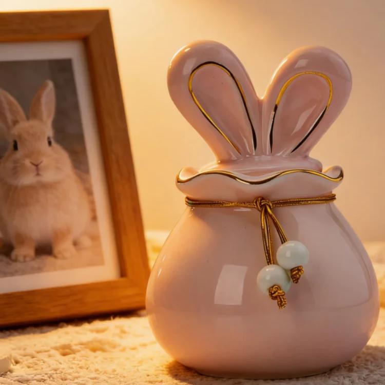 Pet Memorial Mini Bunny Urn for Pet Ashes