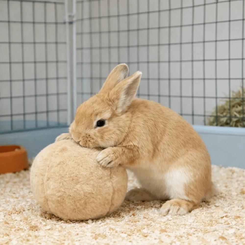 Pet Bunny Plush Ball Toy