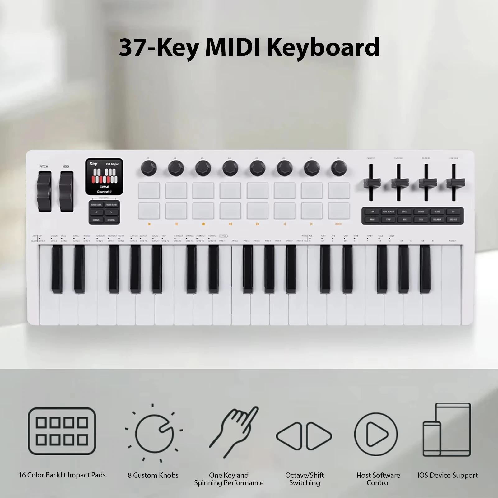 Pro Keyboard MIDI Controller Built-in Synthesizer M-VAVE SMK-37